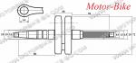 КОЛЯНОВ ВАЛ ЗА ЯМАХА JOG 3KJ/ 3RY/ 3YJ/ 3YK /ХОРИЗОНТАЛЕН ЦИЛИНДЪР/ RMS RACING - 10мм бутален болт / шлици 13мм-3